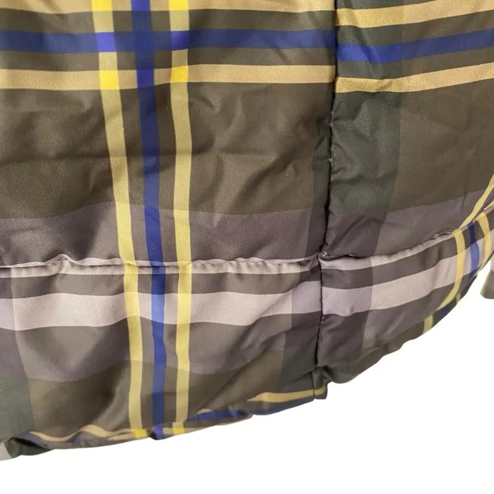 Lauren Ralph Lauren Green Plaid Puffer Quilted Jacket Loden Check size medium